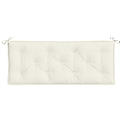 Coussin de banc de jardin crème mélangé 120x50x7 cm tissu