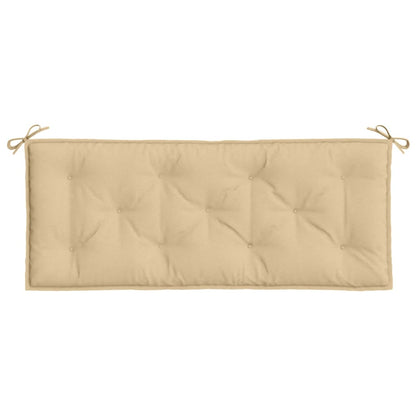 Coussin de banc de jardin beige mélangé 120x50x7 cm tissu