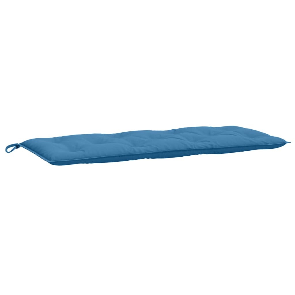 Coussin de banc de jardin bleu mélangé 120x50x7 cm tissu