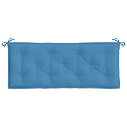 Coussin de banc de jardin bleu mélangé 120x50x7 cm tissu