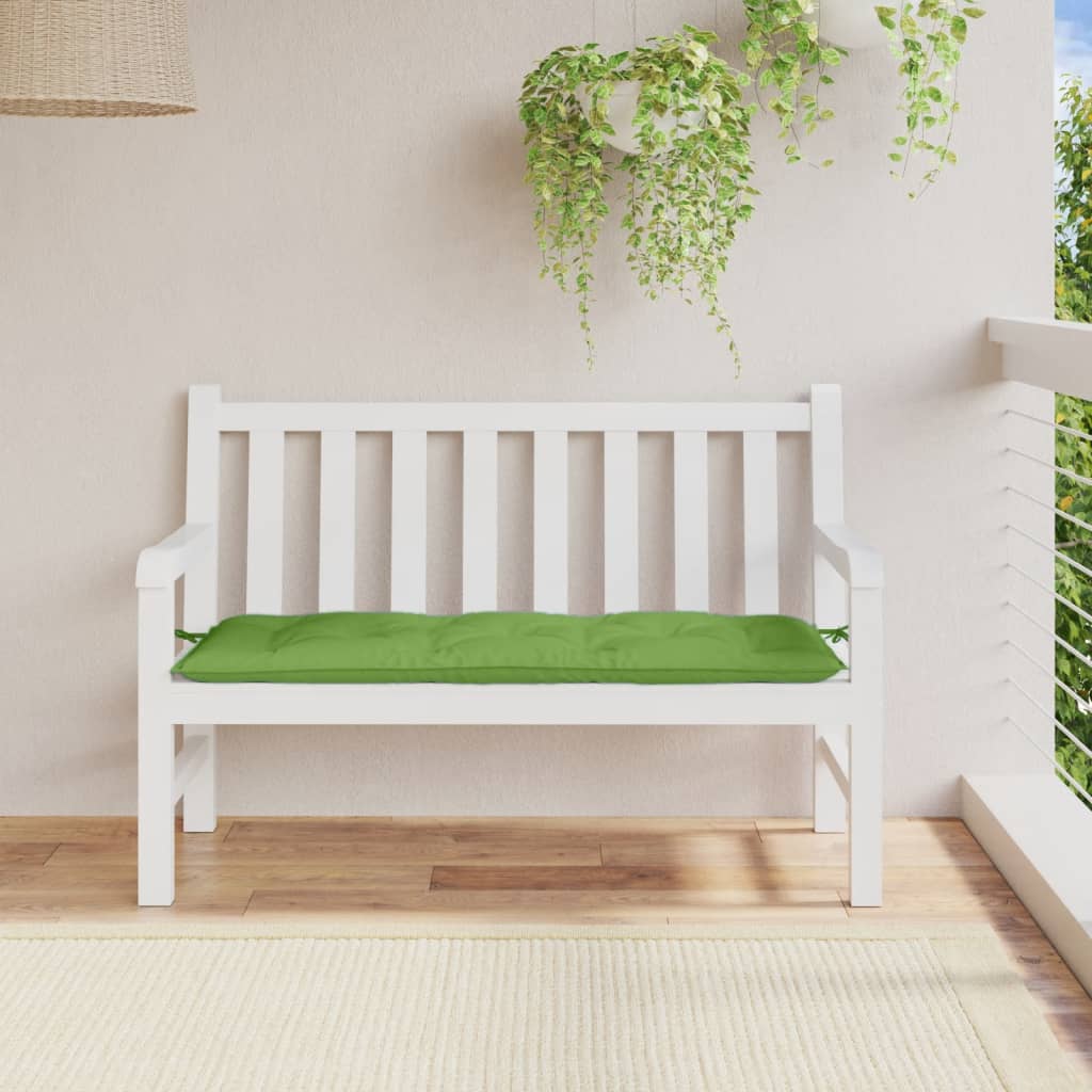 Coussin de banc de jardin vert mélangé 120x50x7 cm tissu