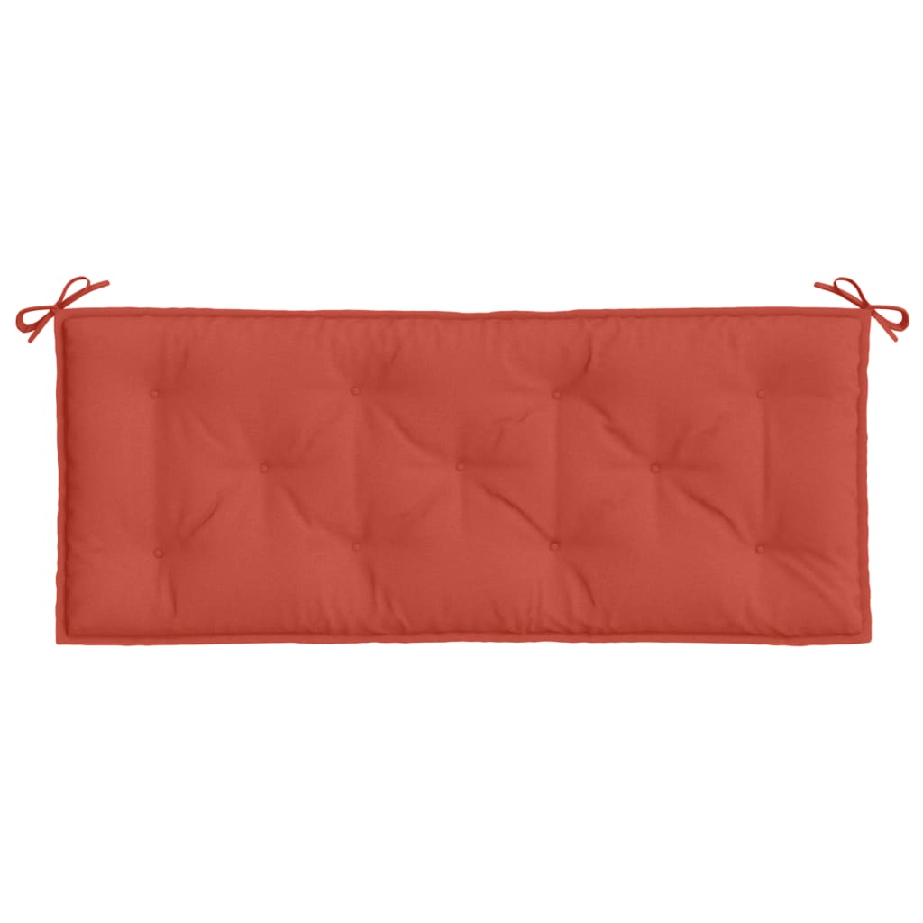 Coussin de banc de jardin rouge mélangé 120x50x7 cm tissu