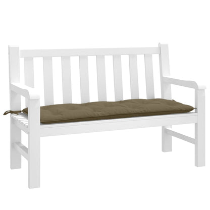 Coussin de banc de jardin taupe mélangé 120x50x7 cm tissu