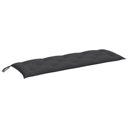 Coussin de banc de jardin anthracite mélangé 150x50x7 cm tissu