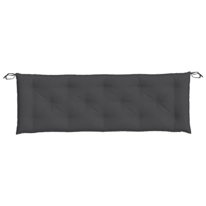 Coussin de banc de jardin anthracite mélangé 150x50x7 cm tissu