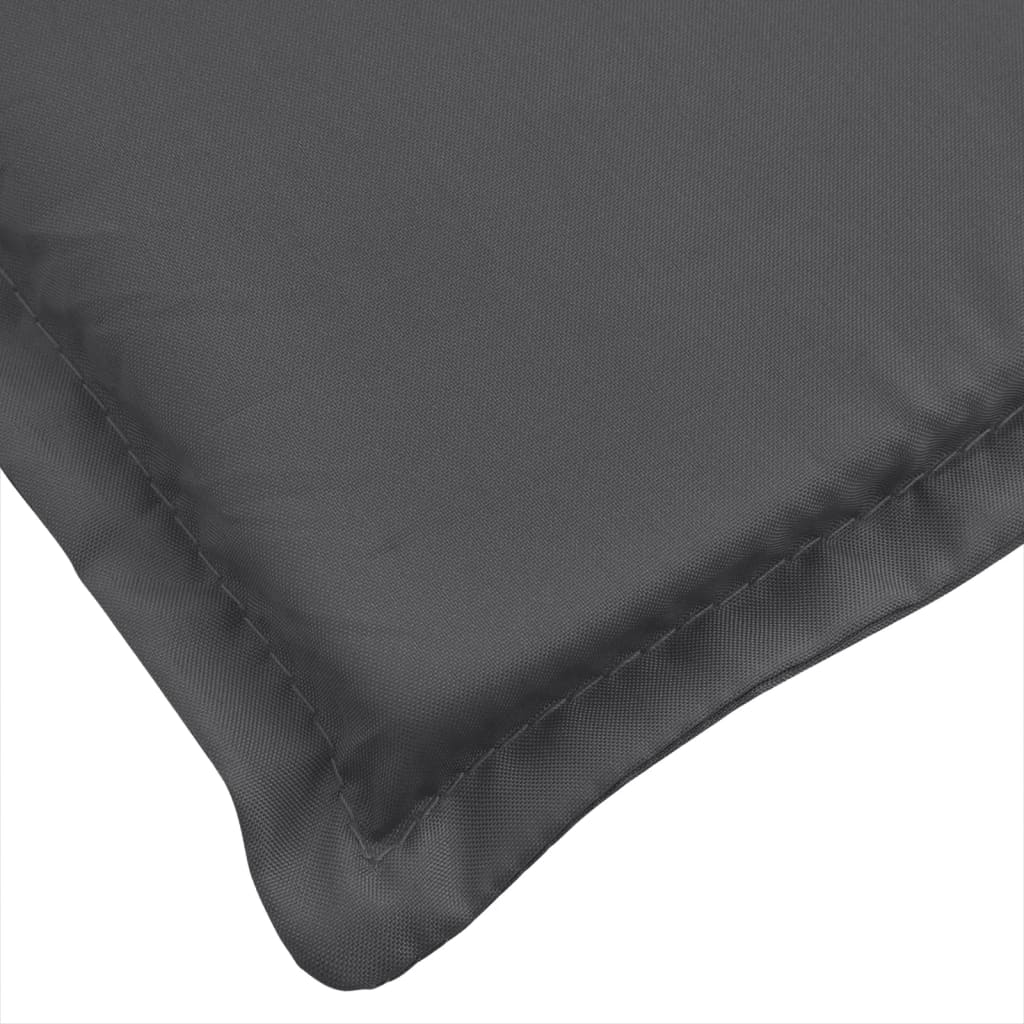 Coussin de banc de jardin anthracite mélangé 150x50x7 cm tissu