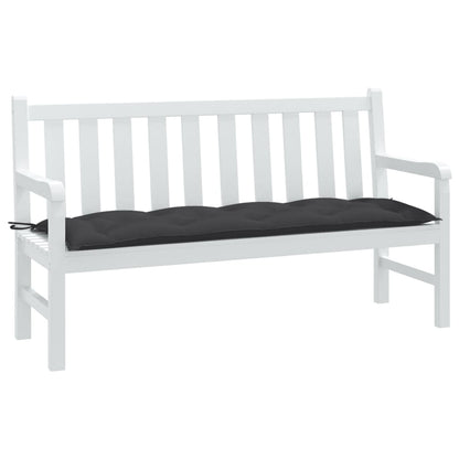 Coussin de banc de jardin anthracite mélangé 150x50x7 cm tissu