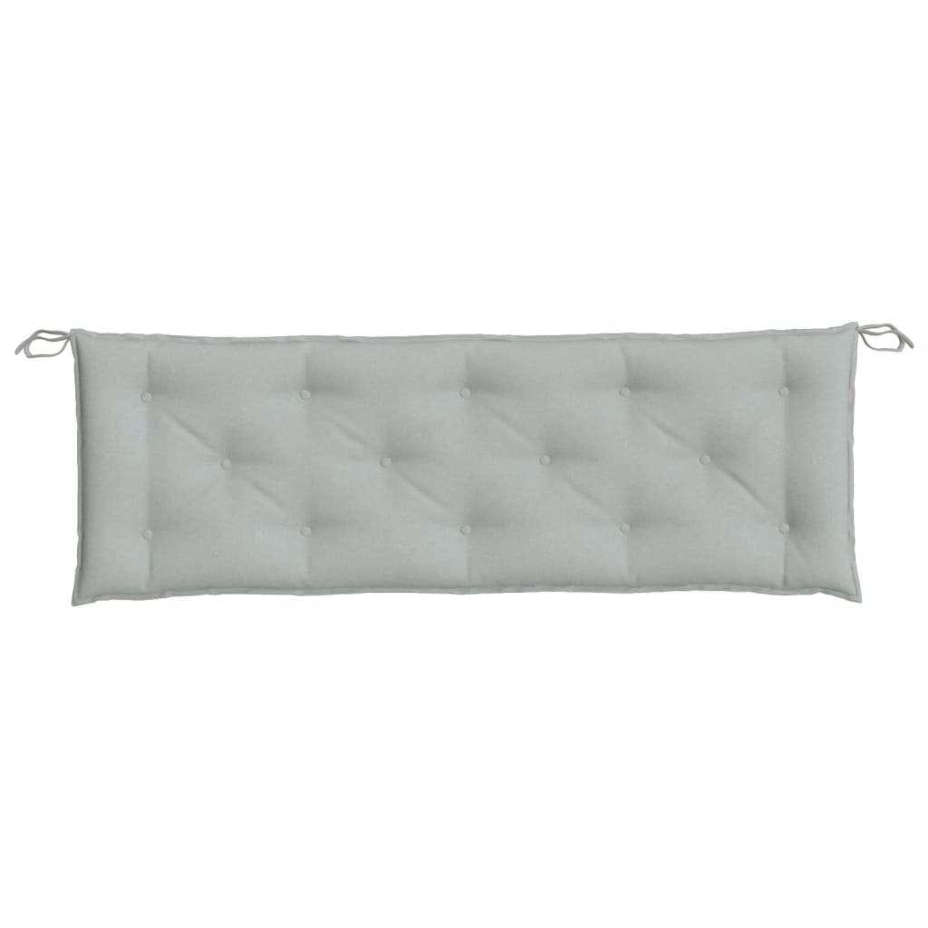 Coussin de banc de jardin gris clair mélangé 150x50x7 cm tissu