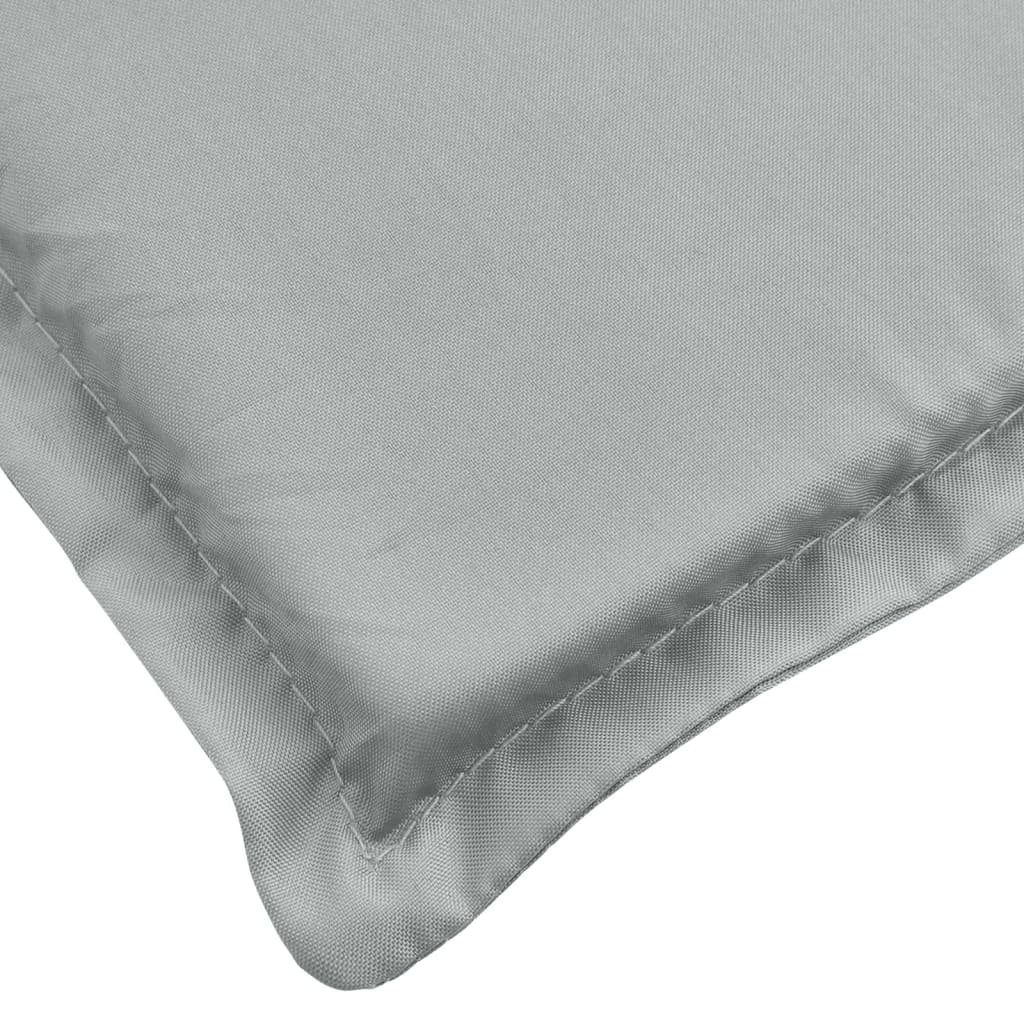 Coussin de banc de jardin gris clair mélangé 150x50x7 cm tissu