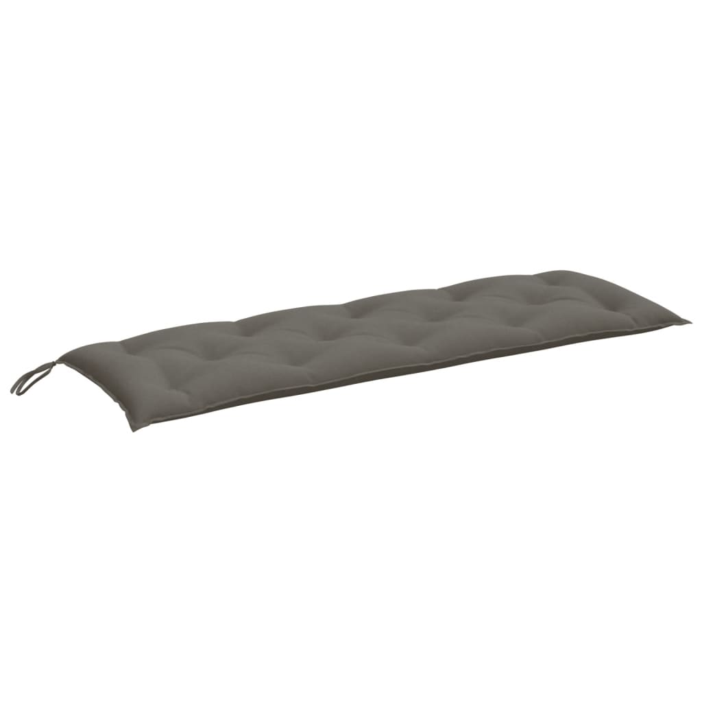 Coussin de banc de jardin gris foncé mélangé 150x50x7 cm tissu