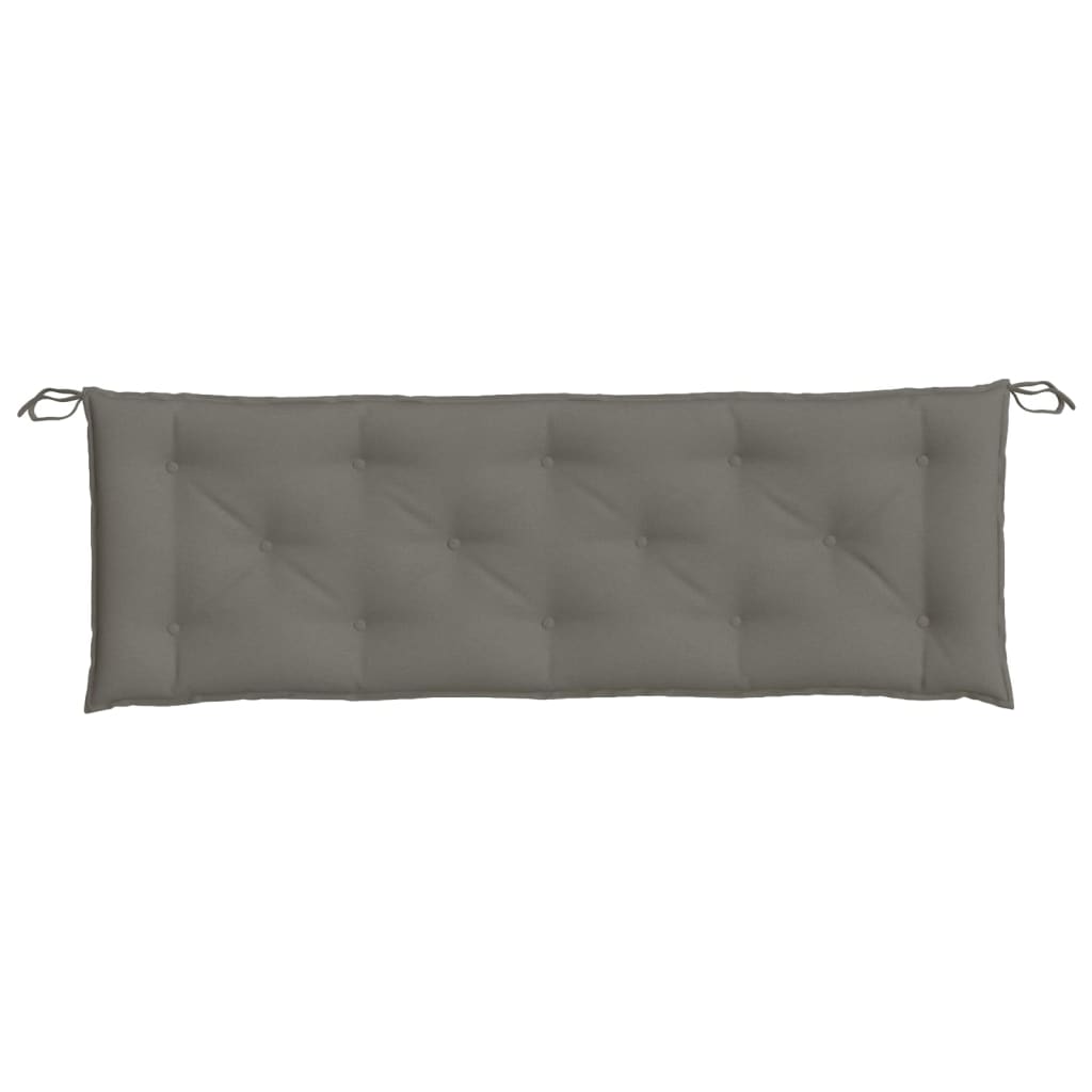 Coussin de banc de jardin gris foncé mélangé 150x50x7 cm tissu