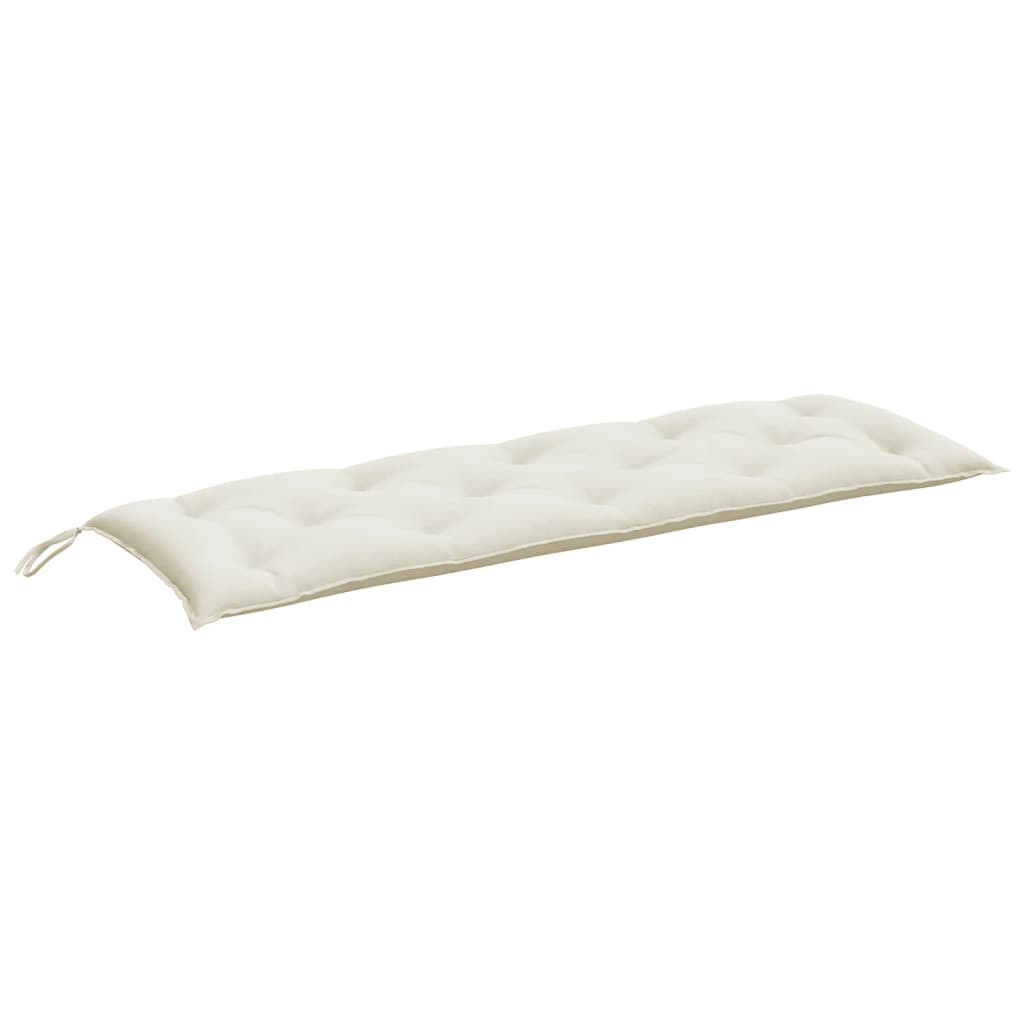 Coussin de banc de jardin crème mélangé 150x50x7 cm tissu