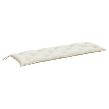 Coussin de banc de jardin crème mélangé 150x50x7 cm tissu