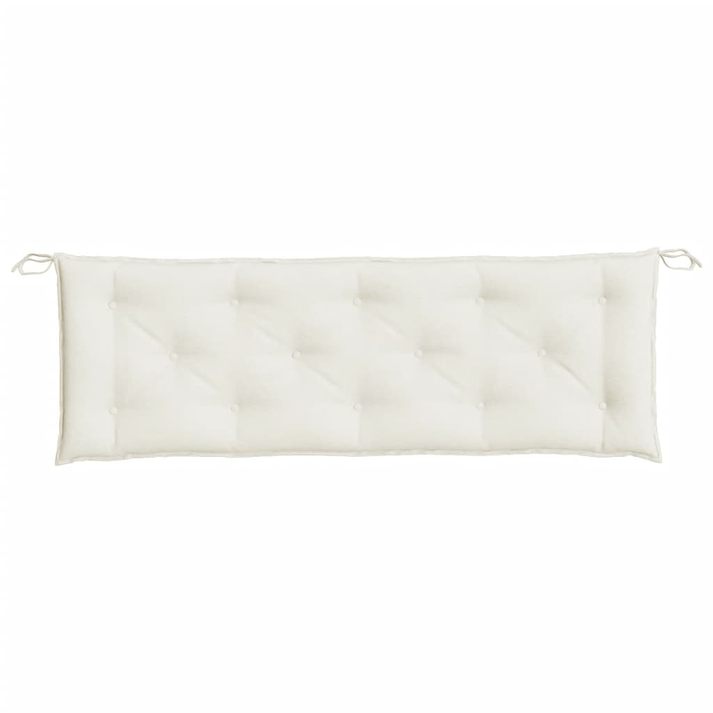 Coussin de banc de jardin crème mélangé 150x50x7 cm tissu