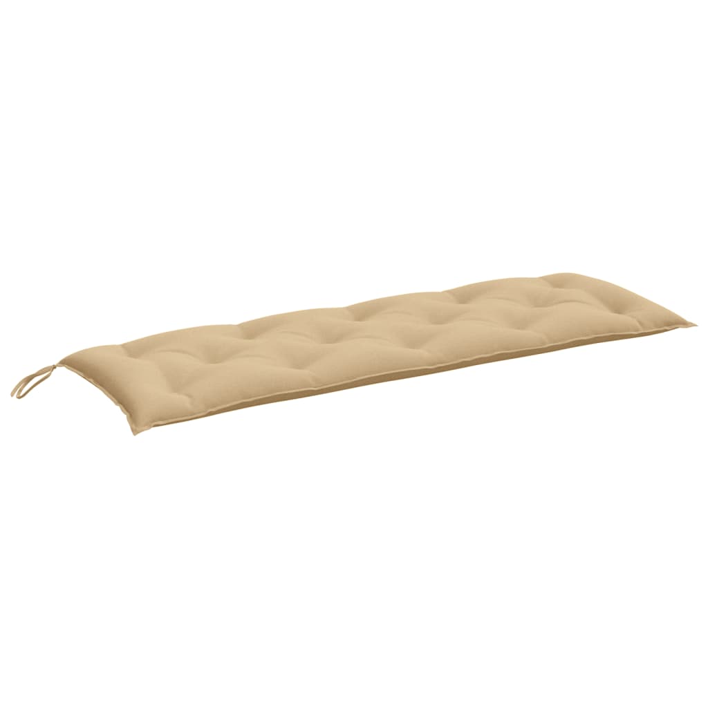 Coussin de banc de jardin beige mélangé 150x50x7 cm tissu