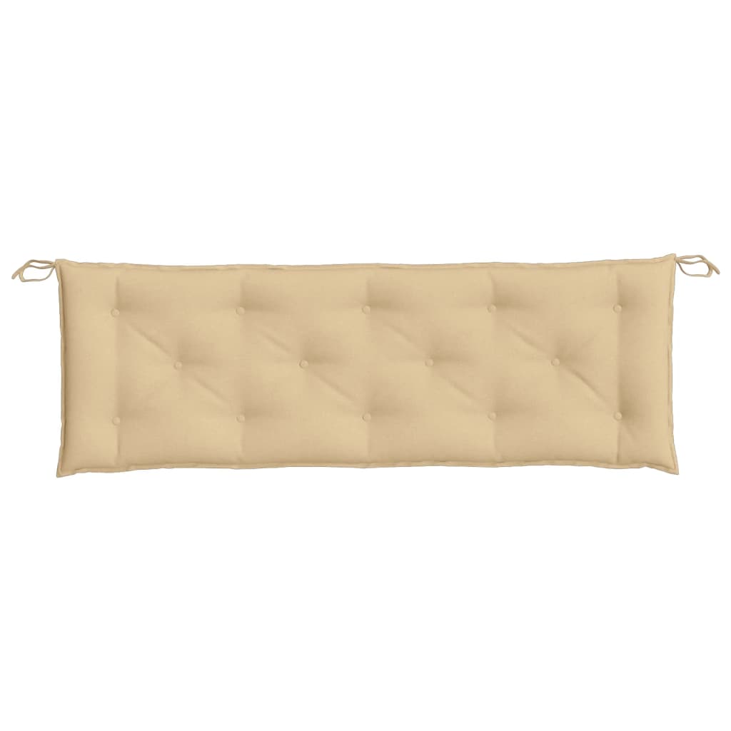 Coussin de banc de jardin beige mélangé 150x50x7 cm tissu