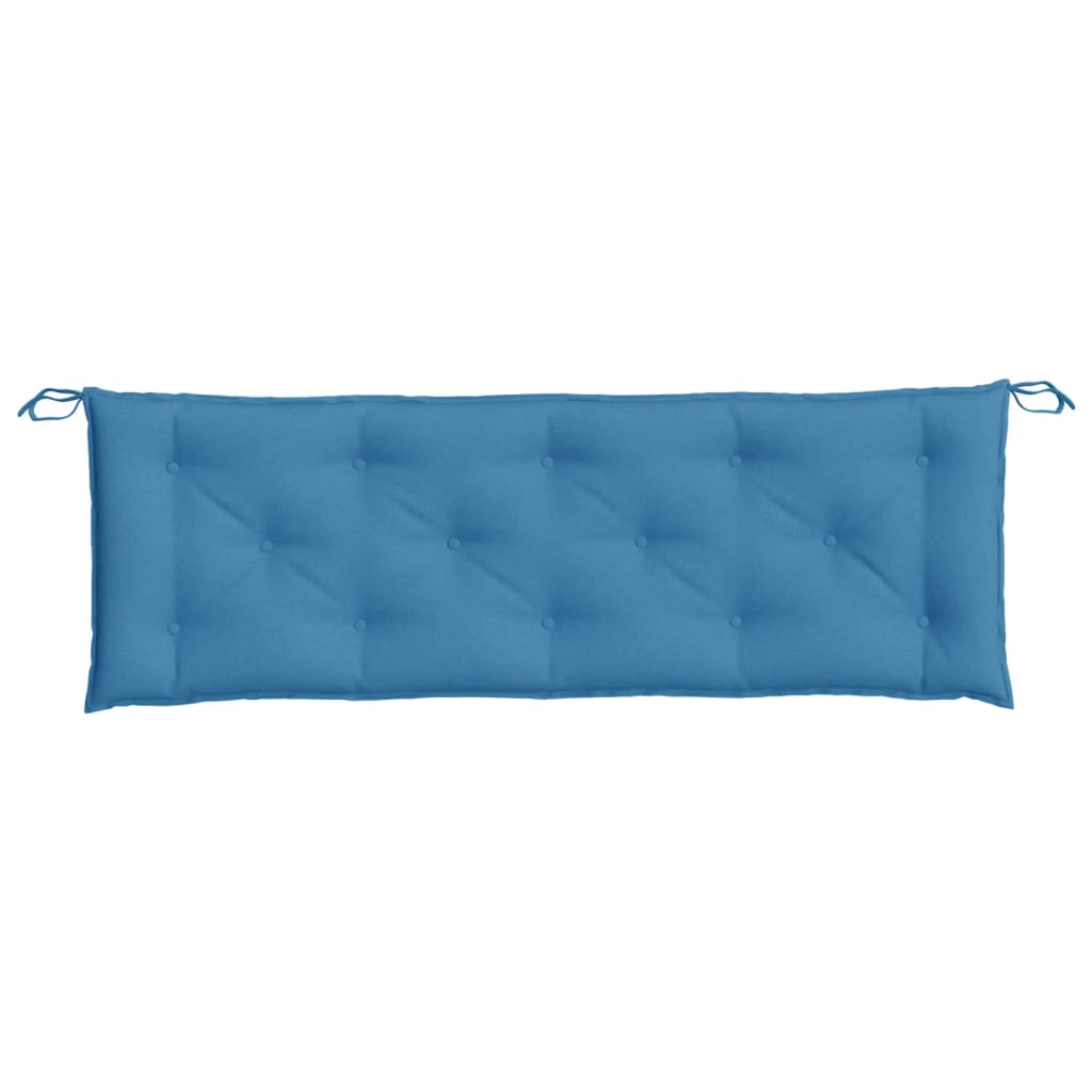 Coussin de banc de jardin bleu mélangé 150x50x7 cm tissu