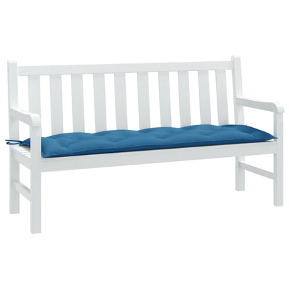 Coussin de banc de jardin bleu mélangé 150x50x7 cm tissu