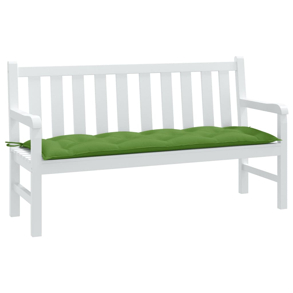 Coussin de banc de jardin vert mélangé 150x50x7 cm tissu