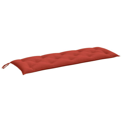 Coussin de banc de jardin rouge mélangé 150x50x7 cm tissu