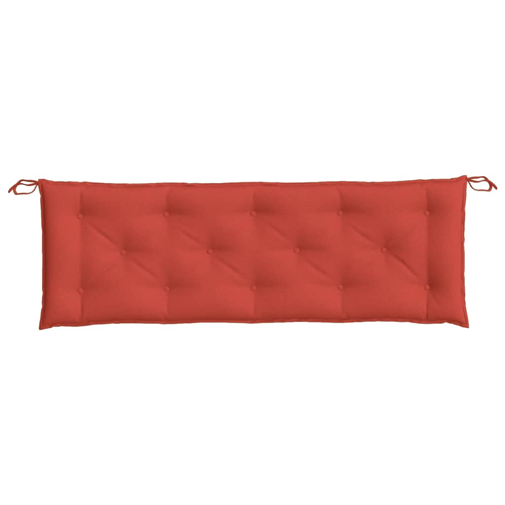 Coussin de banc de jardin rouge mélangé 150x50x7 cm tissu