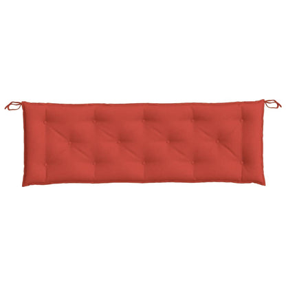 Coussin de banc de jardin rouge mélangé 150x50x7 cm tissu