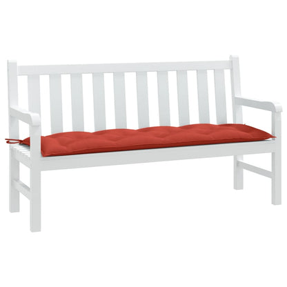 Coussin de banc de jardin rouge mélangé 150x50x7 cm tissu