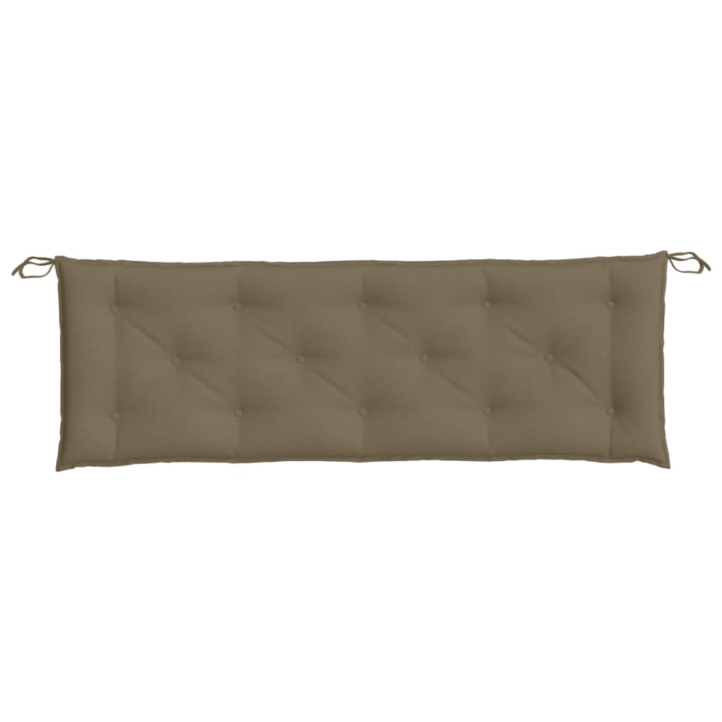 Coussin de banc de jardin taupe mélangé 150x50x7 cm tissu