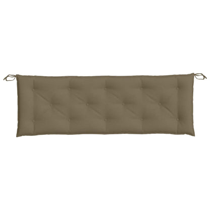 Coussin de banc de jardin taupe mélangé 150x50x7 cm tissu