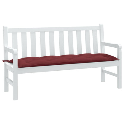 Coussin de banc de jardin rouge bordeaux mélangé tissu