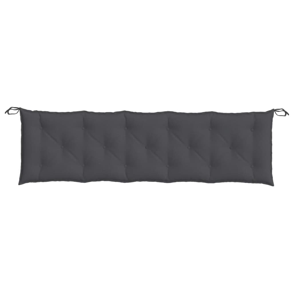 Coussin de banc de jardin anthracite mélangé 180x50x7 cm tissu