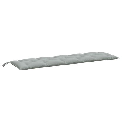 Coussin de banc de jardin gris clair mélangé 180x50x7 cm tissu