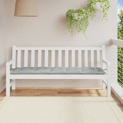 Coussin de banc de jardin gris clair mélangé 180x50x7 cm tissu