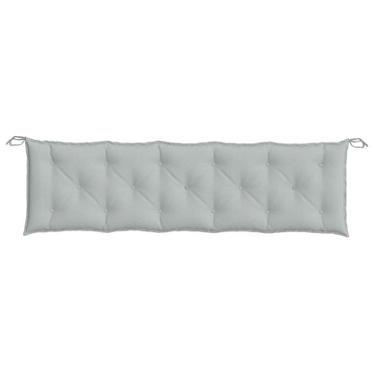 Coussin de banc de jardin gris clair mélangé 180x50x7 cm tissu