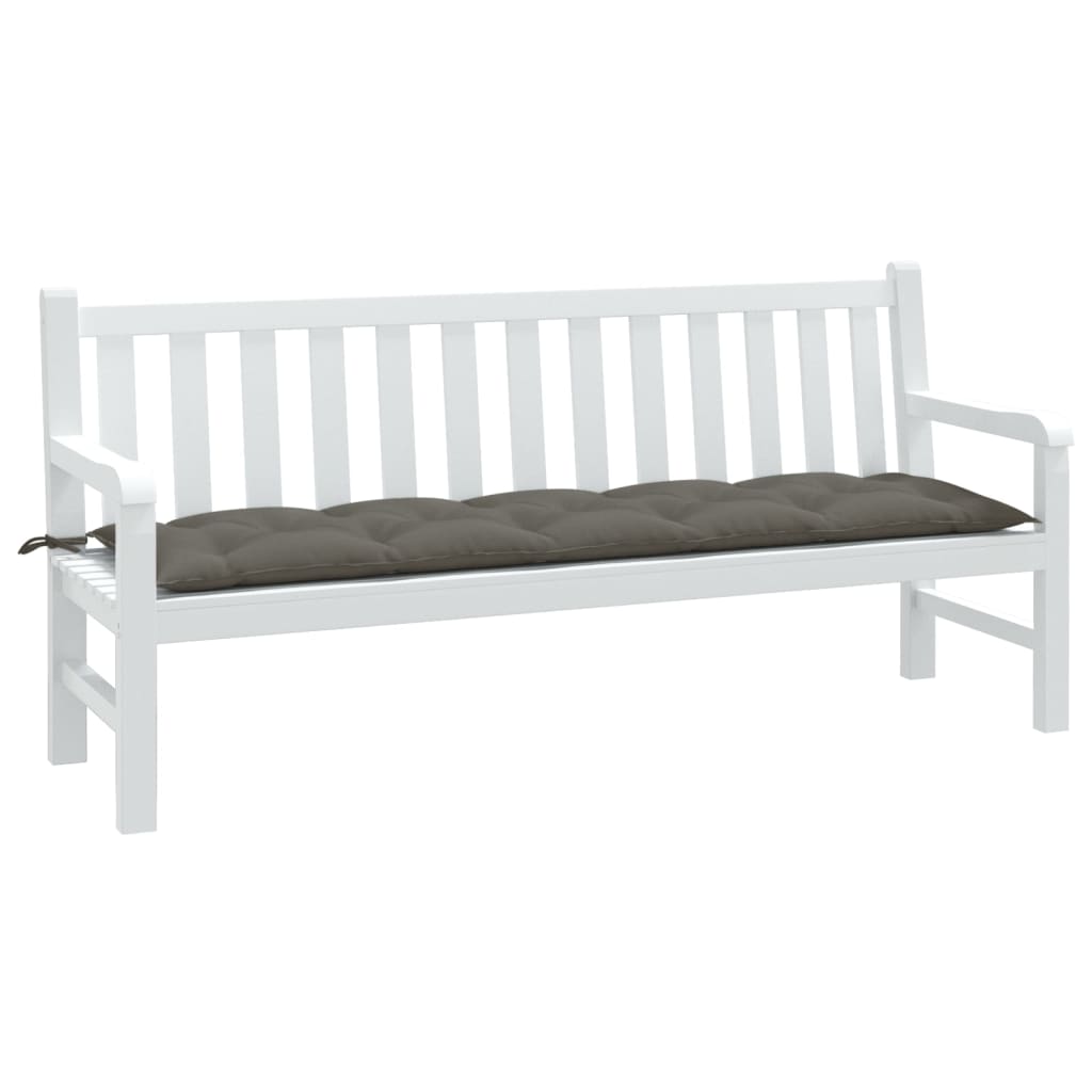 Coussin de banc de jardin gris foncé mélangé 180x50x7 cm tissu