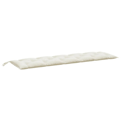 Coussin de banc de jardin crème mélangé 180x50x7 cm tissu