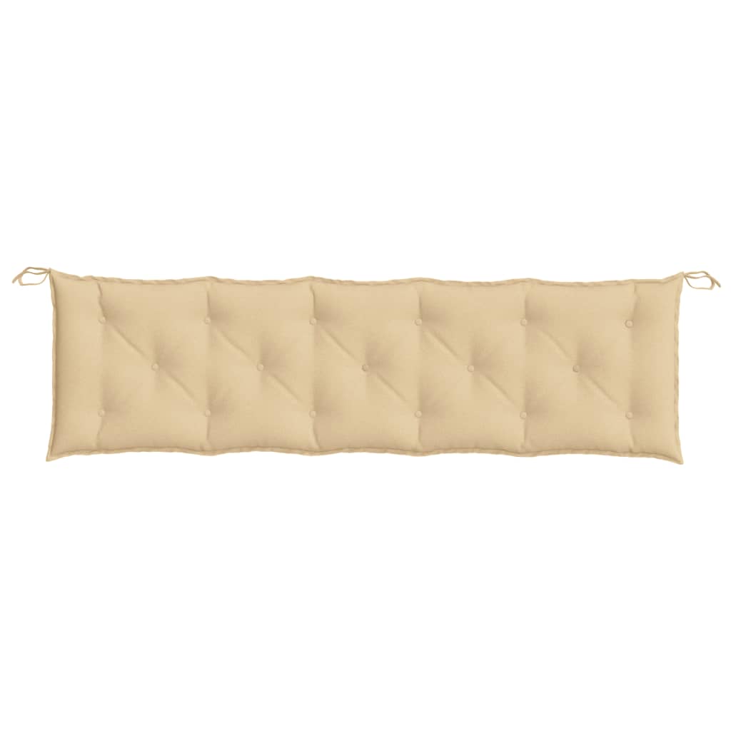 Coussin de banc de jardin beige mélangé 180x50x7 cm tissu