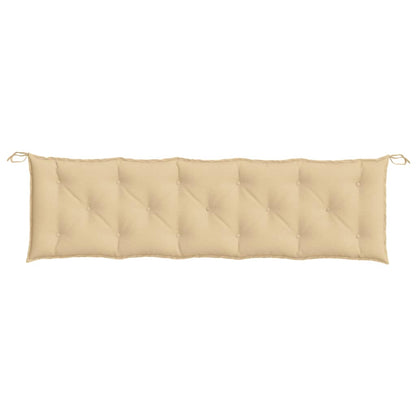 Coussin de banc de jardin beige mélangé 180x50x7 cm tissu