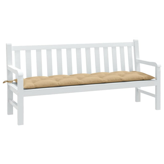 Coussin de banc de jardin beige mélangé 180x50x7 cm tissu