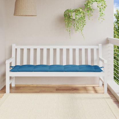 Coussin de banc de jardin bleu mélangé 180x50x7 cm tissu