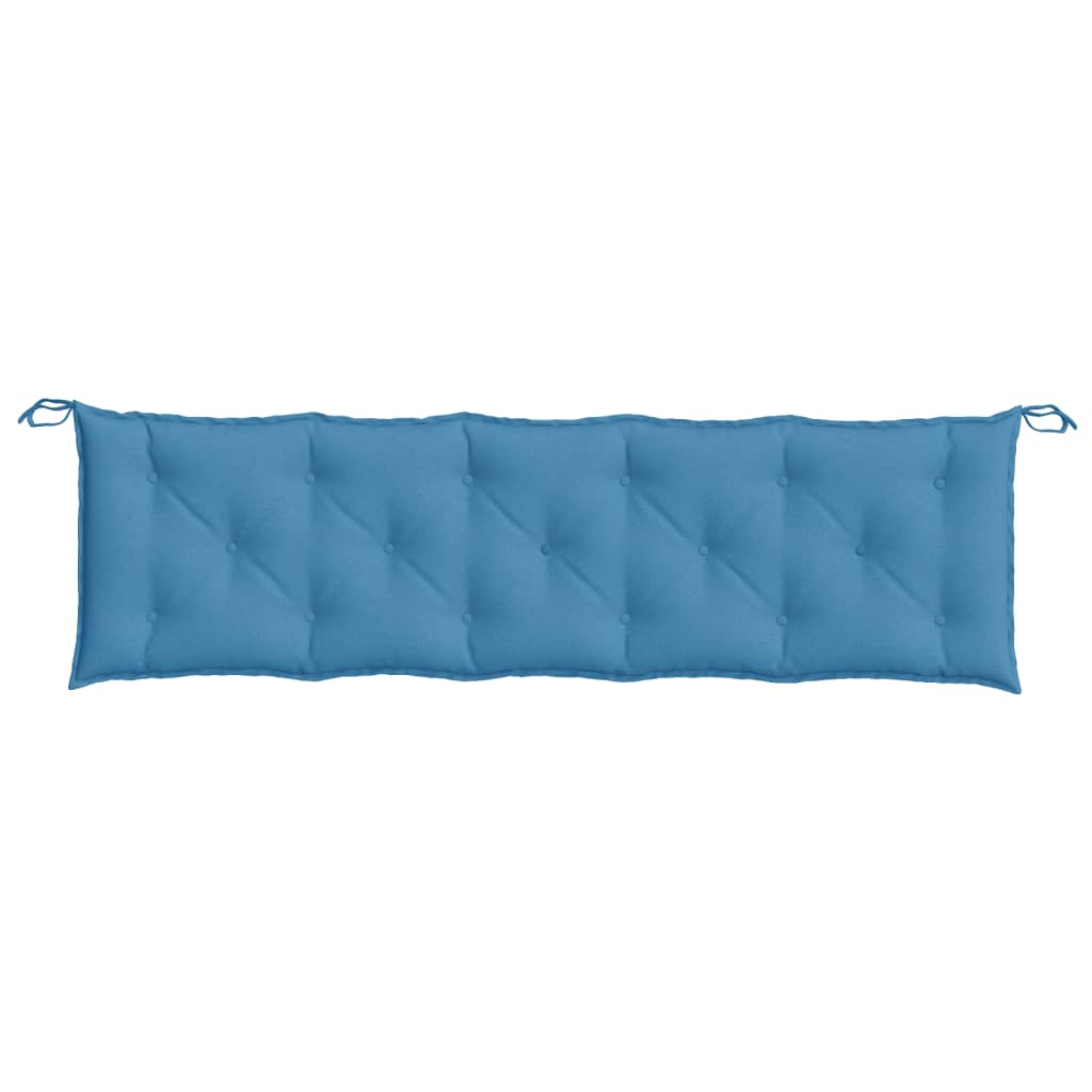 Coussin de banc de jardin bleu mélangé 180x50x7 cm tissu