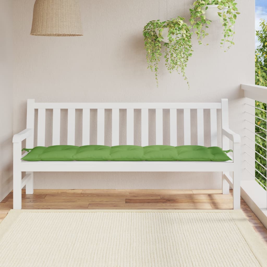 Coussin de banc de jardin vert mélangé 180x50x7 cm tissu