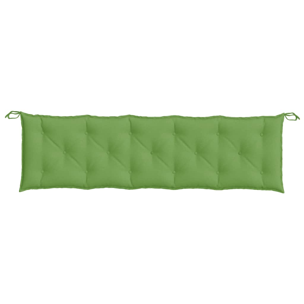 Coussin de banc de jardin vert mélangé 180x50x7 cm tissu