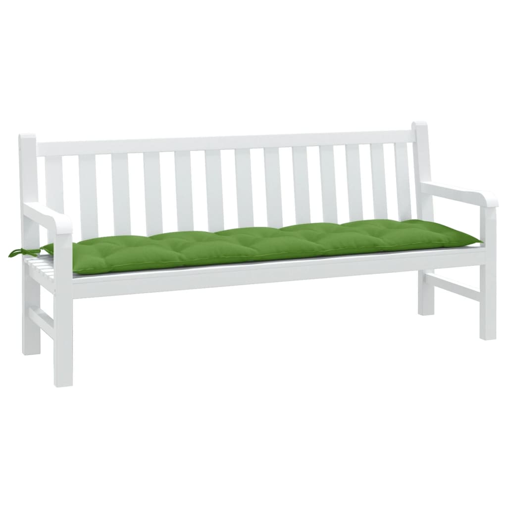 Coussin de banc de jardin vert mélangé 180x50x7 cm tissu