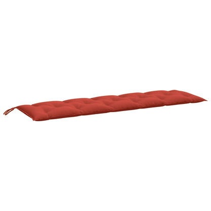 Coussin de banc de jardin rouge mélangé 180x50x7 cm tissu