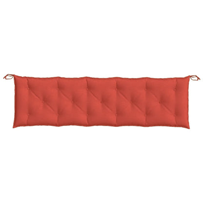 Coussin de banc de jardin rouge mélangé 180x50x7 cm tissu