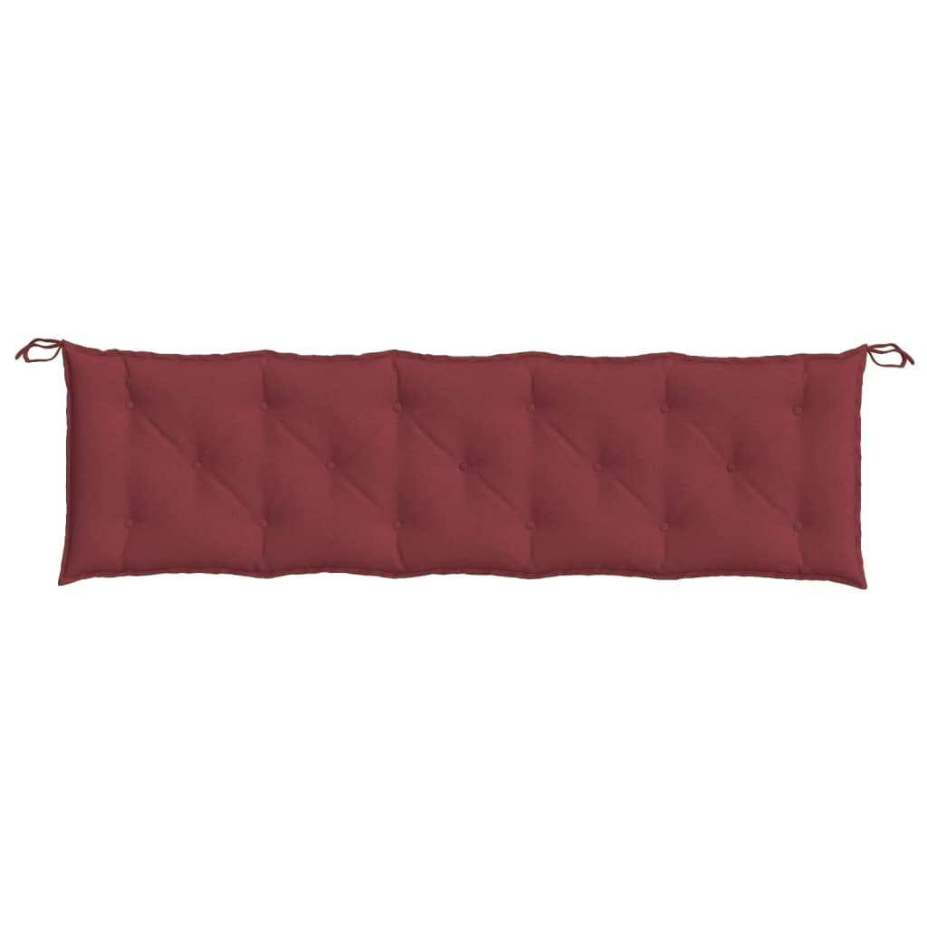 Coussin de banc de jardin rouge bordeaux mélangé tissu