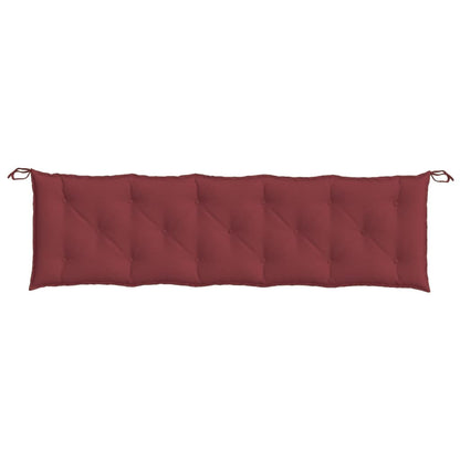 Coussin de banc de jardin rouge bordeaux mélangé tissu