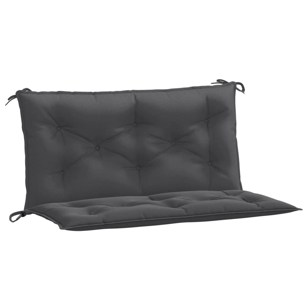 Coussins de banc de jardin lot de 2 anthracite mélangé tissu