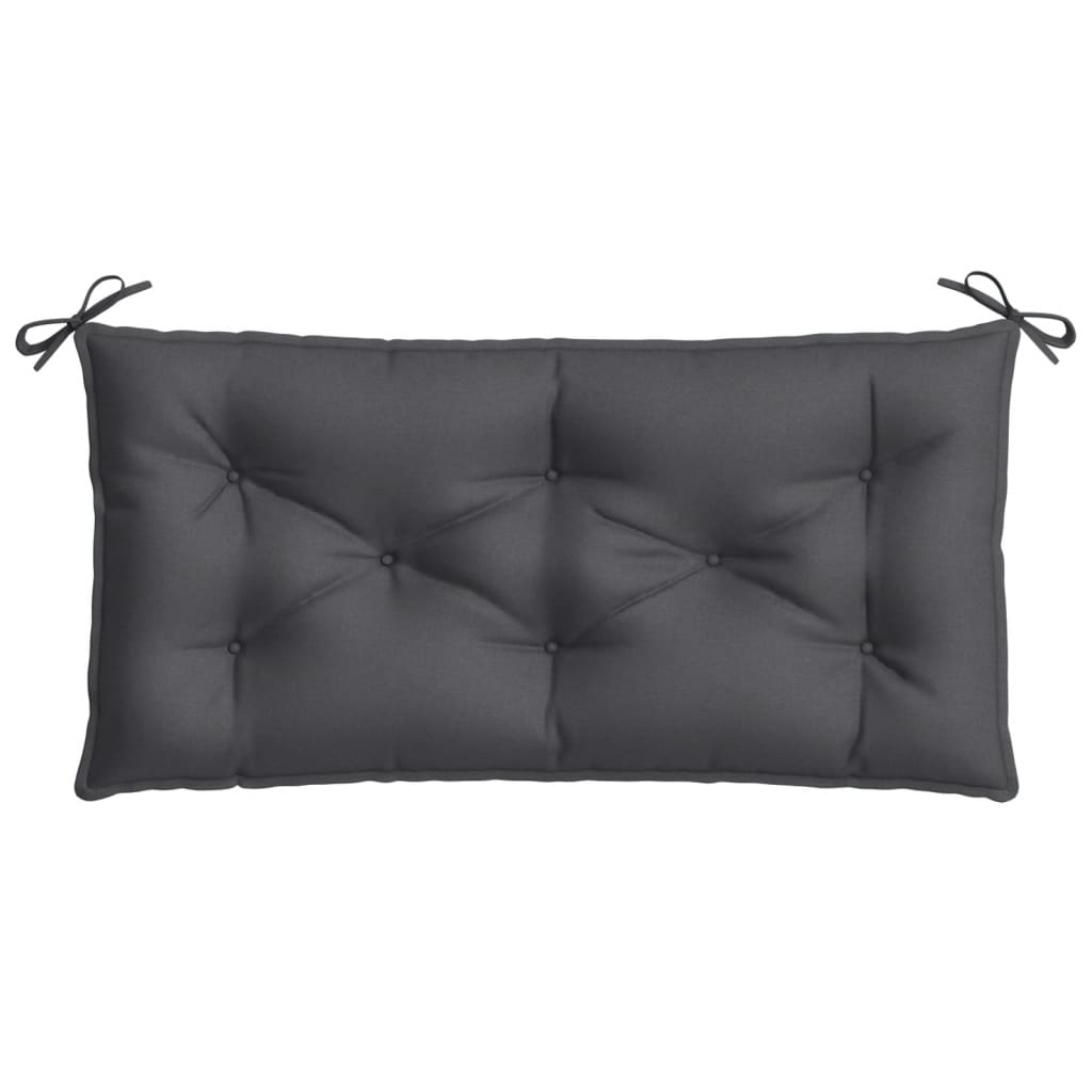 Coussins de banc de jardin lot de 2 anthracite mélangé tissu